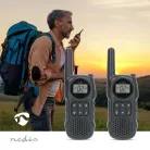 Walkie-Talkie szett | 2 Kézibeszélő | Legfeljebb 10 km | Frekvencia csatornák: 8 | PTT / VOX | Max. 3 óráig | Fejhallgató kimenet | Fekete