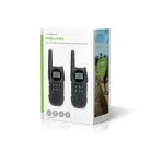 Walkie-Talkie szett | 2 Kézibeszélő | Legfeljebb 10 km | Frekvencia csatornák: 8 | PTT / VOX | Max. 3 óráig | Fejhallgató kimenet | Fekete