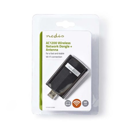 Hálózati adapter | Wi-Fi | AC1200 | 2.4/5 GHz (Dual Band) | USB3.0 | Wi-Fi sebesség összesen: 1200 Mbps | Windows 10 / Windows 7 / Windows 8