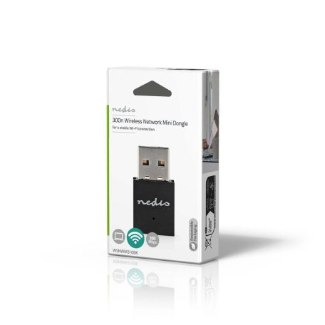 Hálózati adapter | Wi-Fi | N300 | 2.4 GHz | USB2.0 | Wi-Fi sebesség összesen: 300 Mbps | Windows 10 / Windows 11 / Windows 8