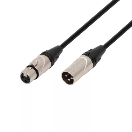 SAL XLR1 audio kábel, XLR dugó / XLR aljzat, 1 méter, 6mm, fém, réz vezeték
