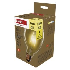   LED izzó Vintage G95 / E27 / 4,5 W (40 W) / 420 lm / Meleg fehér