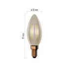 LED izzó Vintage gyertya / E14 / 2,5 W (20 W) / 225 lm / Meleg fehér