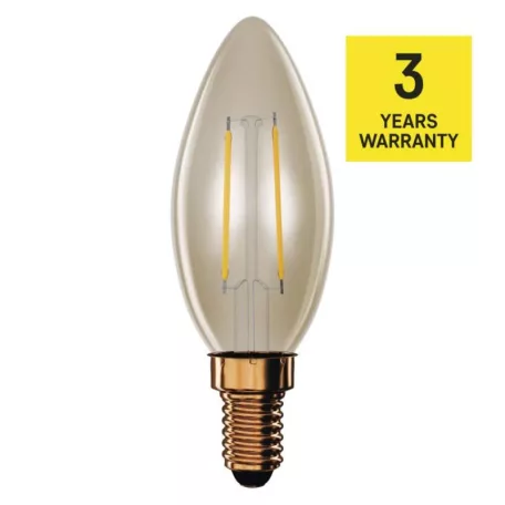 LED izzó Vintage gyertya / E14 / 2,5 W (20 W) / 225 lm / Meleg fehér