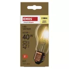 LED izzó Vintage A60 / E27 / 4,5 W (40 W) / 420 lm / Meleg fehér