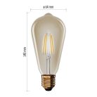 LED izzó Vintage ST64 / E27 / 4,5 W (40 W) / 420 lm / Meleg fehér