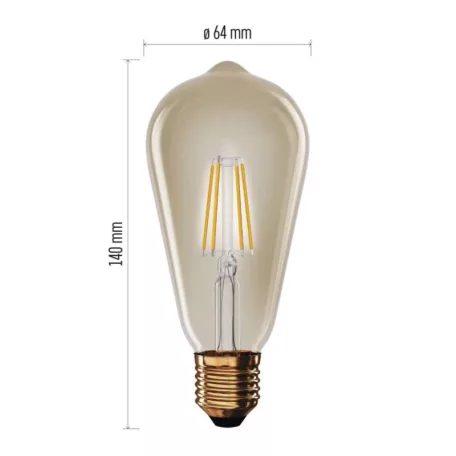 LED izzó Vintage ST64 / E27 / 4,5 W (40 W) / 420 lm / Meleg fehér