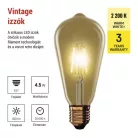 LED izzó Vintage ST64 / E27 / 4,5 W (40 W) / 420 lm / Meleg fehér