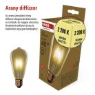LED izzó Vintage ST64 / E27 / 4,5 W (40 W) / 420 lm / Meleg fehér