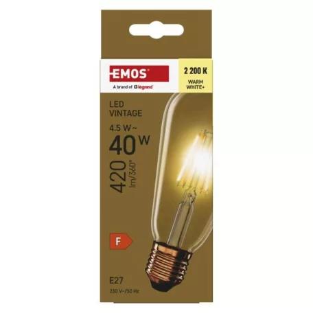 LED izzó Vintage ST64 / E27 / 4,5 W (40 W) / 420 lm / Meleg fehér