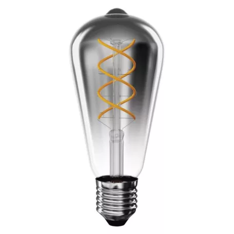 LED izzó DECO SMOKED ST64 / E27 / 4,5 W (19 W) / 180 lm / flame