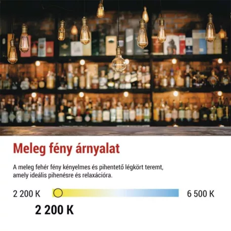 LED izzó Vintage G125 / E27 / 4,5 W (40 W) / 420 lm / Meleg fehér