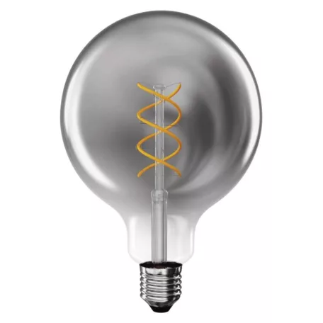 LED izzó DECO SMOKED G125 / E27 / 4,5 W (19 W) / 180 lm / flame