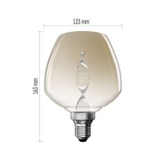 LED izzó DECO S123 / E27 / 3,5 W (14 W) / 130 lm / flame