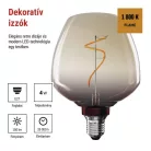 LED izzó DECO S123/ E27 / 4 W (16 W) / 150 lm / flame