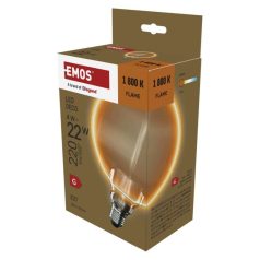 LED izzó DECO G130OA / E27 / 4 W (22 W) / 220 lm / flame