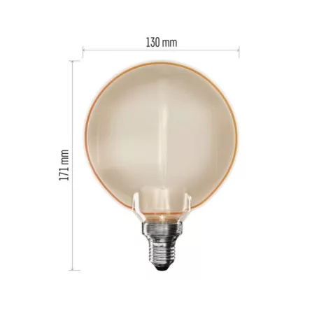 LED izzó DECO G130OA / E27 / 4 W (22 W) / 220 lm / flame