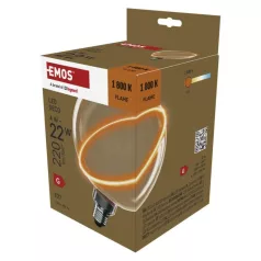 LED izzó DECO G130SRA / E27 / 4 W (22 W) / 220 lm / flame