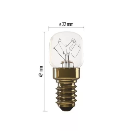 Sütő izzó T22 / E14 / 15 W / 58 lm / 300 °C