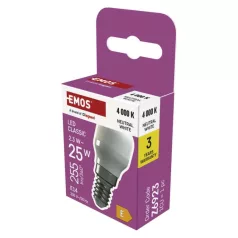   LED hűtőszekrény izzó ST26 / E14 / 2,3 W (25 W) / 255 lm / természetes fehér