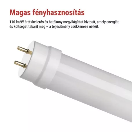 LED Fénycső T8 18 W 1 980 lm 120 cm, természetes fehér