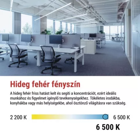 EMOS LED Fénycső T8 24 W 4 050 lm 150 cm, Hideg fehér