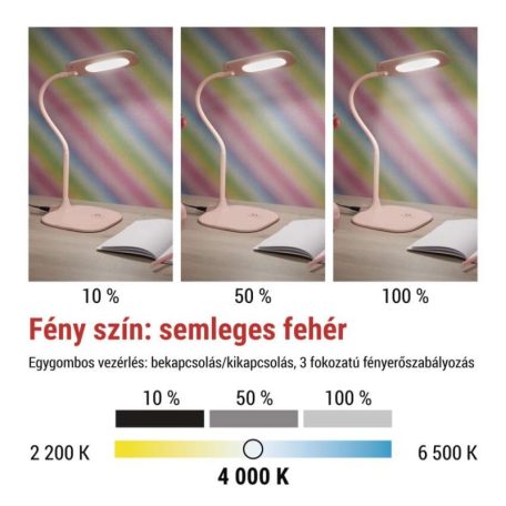 EMOS Stella LED asztali lámpa, rózsaszín