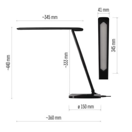 EMOS Chase LED asztali lámpa, fekete