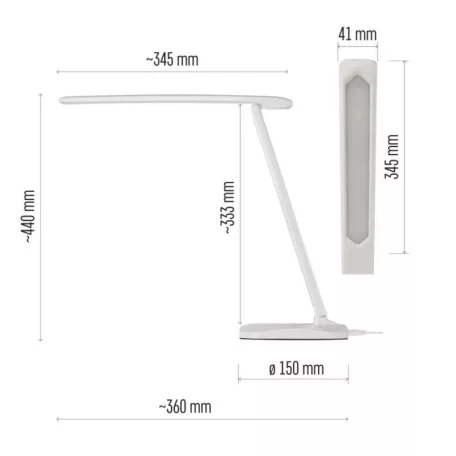 EMOS Chase LED asztali lámpa, fehér