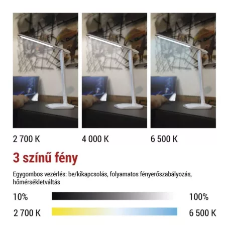 EMOS Chase LED asztali lámpa, fehér