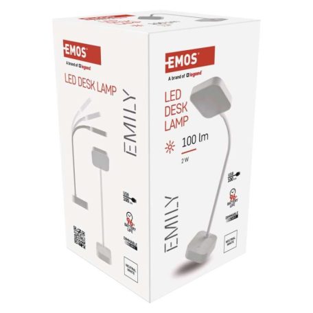 EMOS Emily LED asztali lámpa, újratölthető, fehér