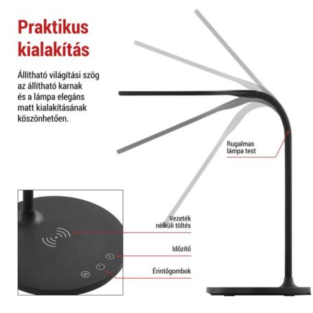 EMOS Oscar LED asztali lámpa, fekete