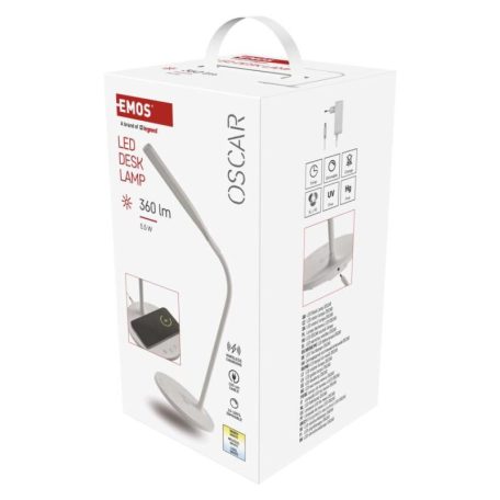EMOS Oscar LED asztali lámpa, fehér