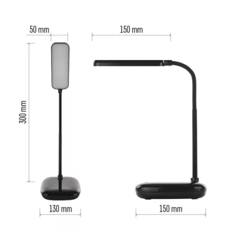 EMOS Molly LED asztali lámpa, fekete