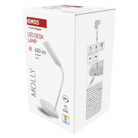 EMOS Molly LED asztali lámpa, fehér