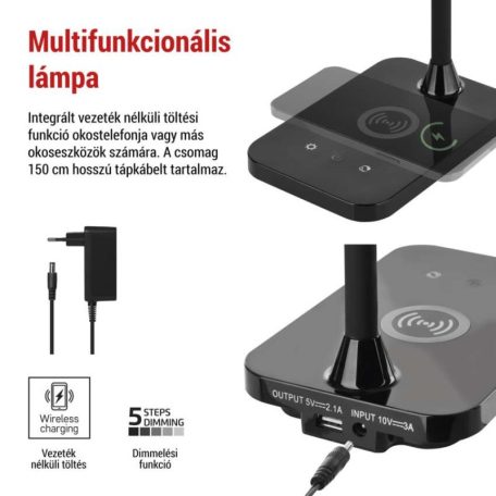 EMOS Kyle LED asztali lámpa, fekete