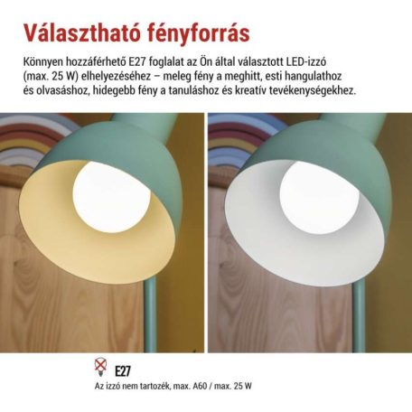 EMOS Poppy asztali lámpa E27 IP20, zöld