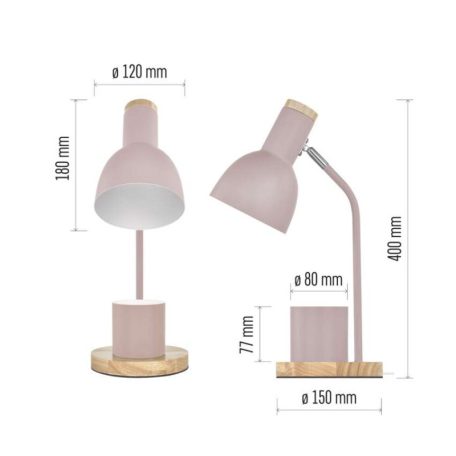 EMOS Poppy asztali lámpa E27 IP20, pink