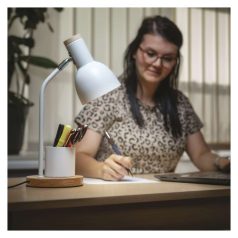 EMOS Poppy asztali lámpa E27 IP20, fehér