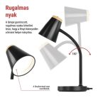 EMOS Tara LED asztali lámpa, fekete