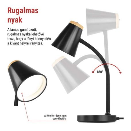EMOS Tara LED asztali lámpa, fekete