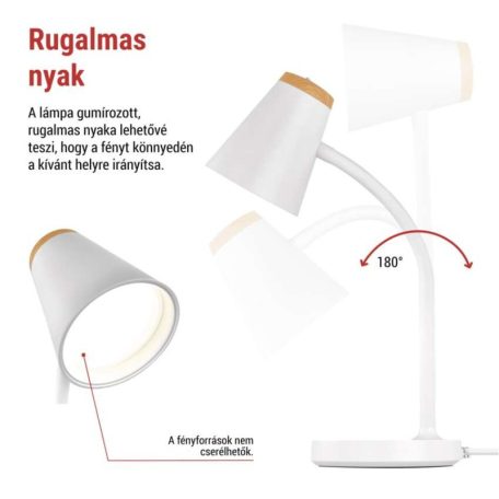 EMOS Tara LED asztali lámpa, fehér