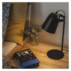 EMOS Nina asztali lámpa E27 IP20, fekete