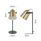 EMOS Nina asztali lámpa E27 IP20, arany