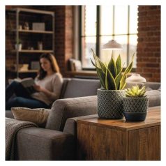   LED növénynevelő lámpa, teljes spektrum, 15 LED, beltéri, időzítővel