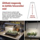 LED növénynevelő lámpa palántaneveléshez, teljes spektrum, 28 LED, időzítővel