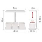 LED növénynevelő lámpa, teljes spektrum, 30 LED, beltéri, időzítővel, dimmelhető