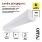 LED lineáris lámpatest PANO 20W, semleges fehér