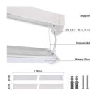 LED lineáris lámpatest PANO 40W, semleges fehér