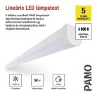 LED lineáris lámpatest PANO 50W, semleges fehér